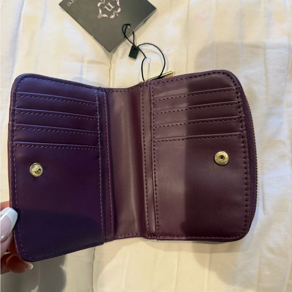 NWT Nanette Lepore Deep Purple Card Holder Wallet